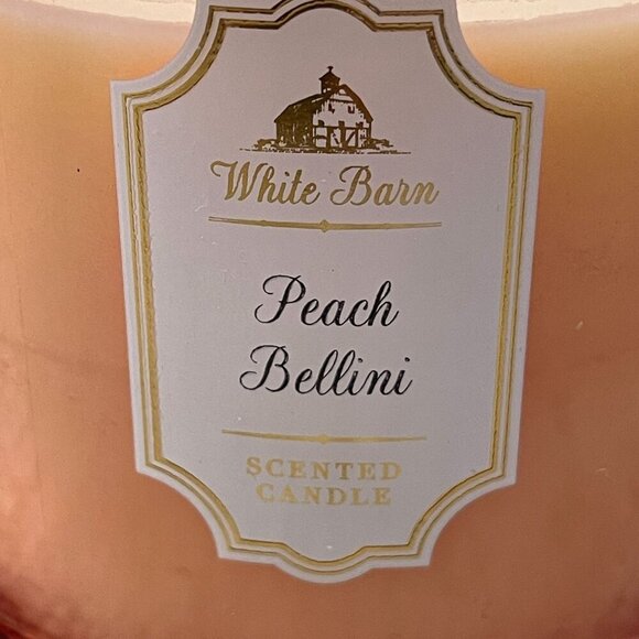 Bath & Body Works Peach Bellini Scented Candle 3 Wick 14.5oz - Picture 7 of 8